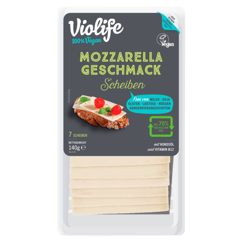 Violife Mozzarella Geschmack Scheiben vegan 140g